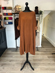 Needlecord Midi Smock Dress - Tan