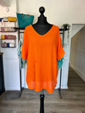 V Neck Crinkle Top