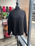 Pleat Sleeve High Neck Jumper