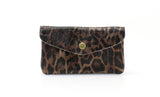 Leather Metallic Animal Print Purse