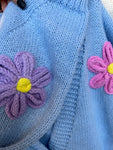 Daisy Chunky Cardigan - Blue