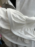 Frill Sleeve Shirt - White