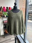 Slouchy V Neck Knit Jumper