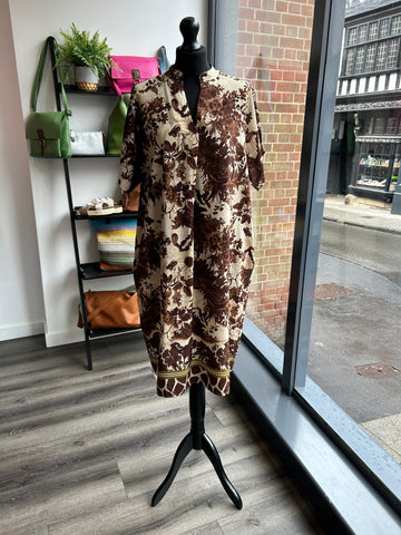 V Neck Dress - Chocolate