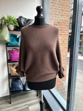 Batwing Frill Sleeve Knit Jumper