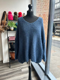 Slouchy V Neck Knit Jumper