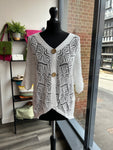 V Neck Crochet Cardigan