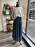 Cotton Maxi Skirt - Navy