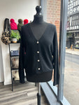 Thin Knit Cardigan - Black