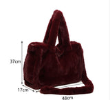 Extra Large Faux Fur Bag - Black