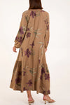 Floral Shirt Dress - Camel