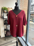 V Neck Cotton Knit Cardigan