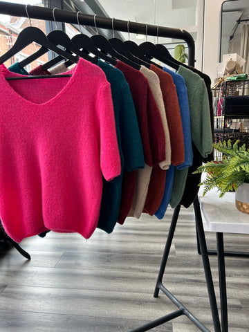 Short Fluffy Knit Jumpers