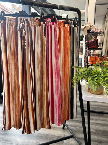 Striped Wide Leg Trousers