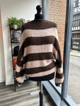 Slouchy Knit - Chocolate/Blush Pink