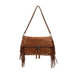 Faux Suede Crossbody Bag