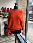 Batwing Frill Long Sleeve Knit Jumper