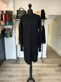 Sweatshirt Knit Dress - Black