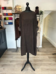 Needlecord Midi Smock Dress - Chocolate