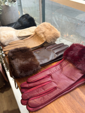 Faux Fur/Suede Gloves