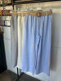 Wide Leg Striped Trousers