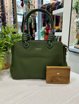 Khaki Mini Tote & Leather Coin Purse