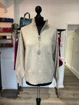 Half Zip Sweatshirt Knit Tops