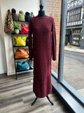 Heavy Knit Dress - Wine