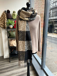 Wool Blend Animal Print Scarf