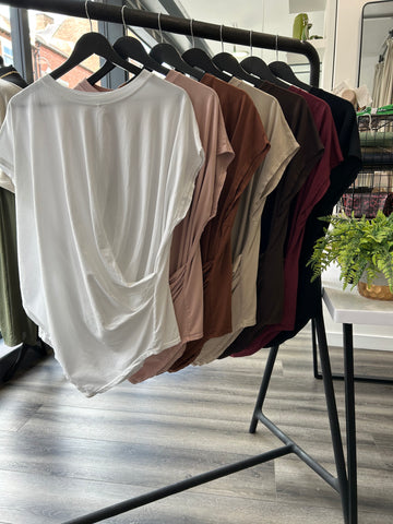 Draped Jersey Top