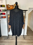 Longline Animal Print Fine Knit Top
