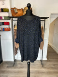 Longline Animal Print Fine Knit Top