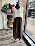 Needlecord Wide Leg Trousers