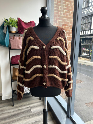 Chunky Cardigan - Chocolate