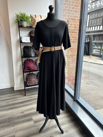 Wide Leg Jersey Jumpsuit - Black