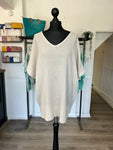V Neck Crinkle Top