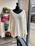 Oversize Batwing Waffle Knit