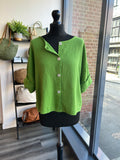Sack Linen Button Down Top