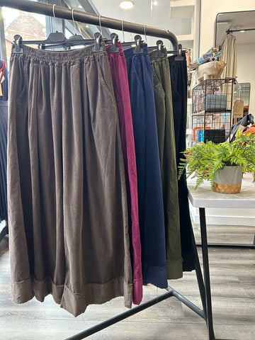 Needlecord Palazzo Trousers