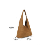 2in1 Faux Suede Shoulder Bag - Wine
