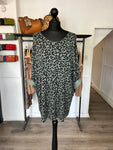 Longline Animal Print Fine Knit Top