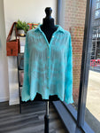 Embroidered Lightweight Shirt - Aqua