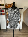 Longline Animal Print Fine Knit Top