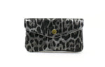 Leather Metallic Animal Print Purse