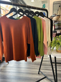 Ribbed Batwing Jumper