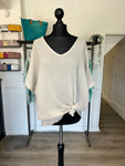 V Neck Crinkle Top