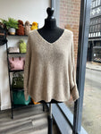 V Neck Batwing Knit Jumper