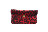 Leather Metallic Animal Print Purse