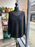 V Neck Batwing Knit Jumper