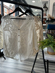 Butterfly Crochet Cardigan - White